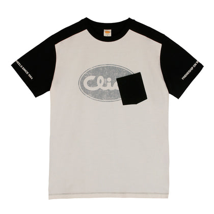 Slanted pocket T-shirt (Off-White/Black)