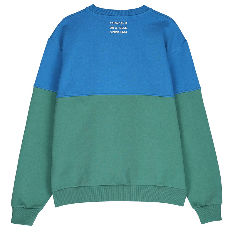Colour-block sweatshirt (Blue)