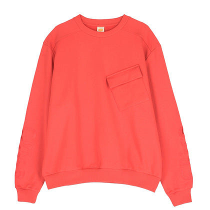 Slant pocket sweatshirt (Red)