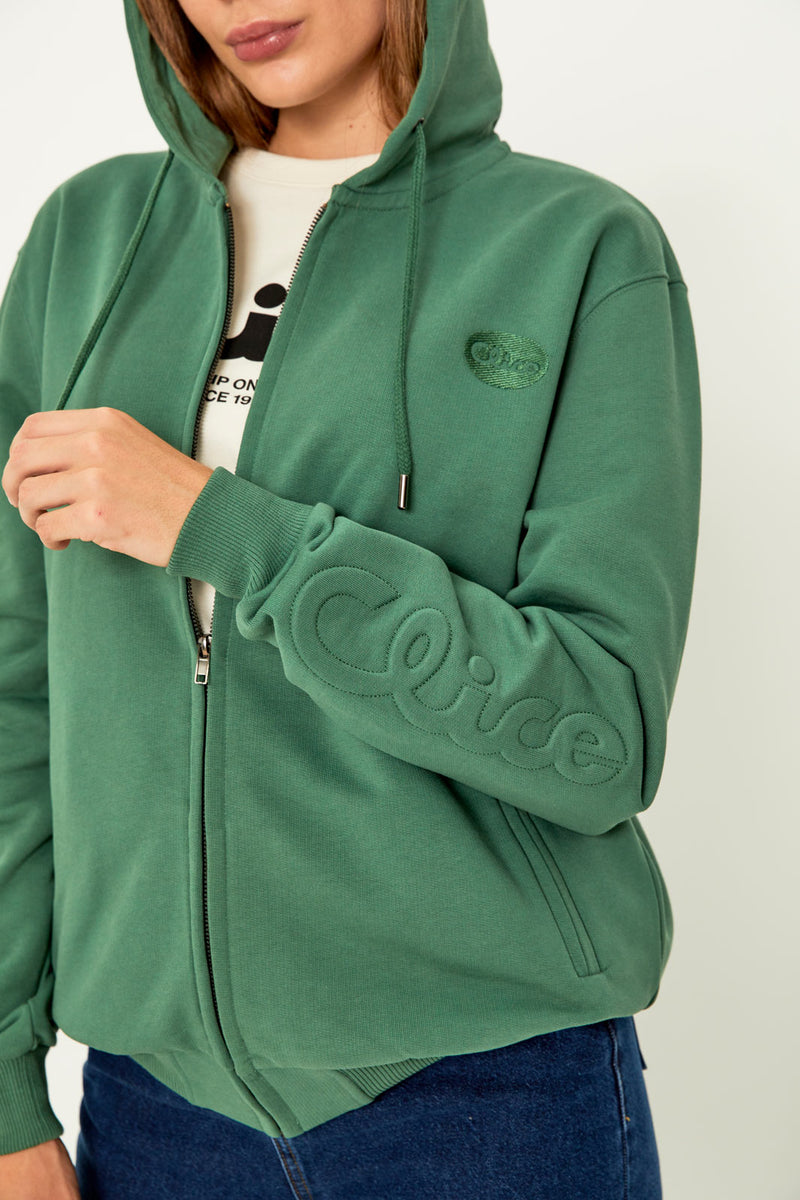 Sweatshirt Logo Zipper (Green)