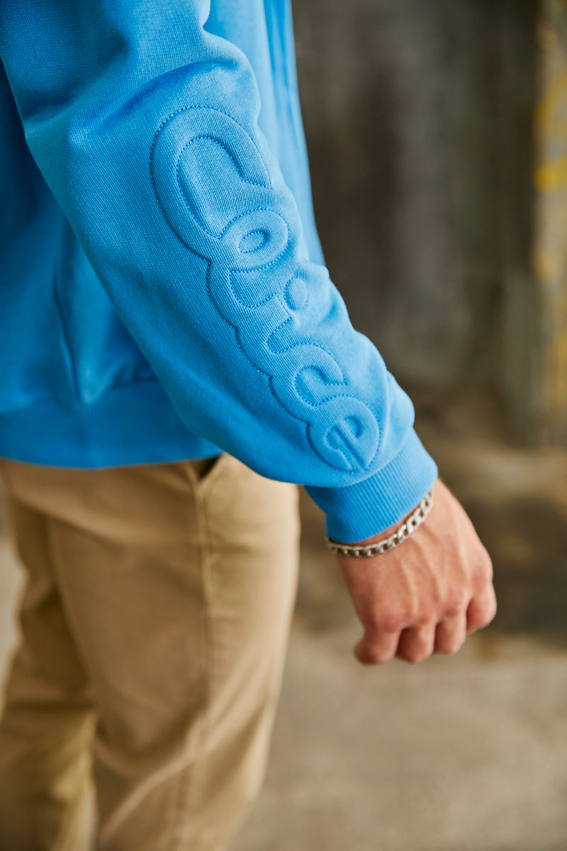Sweatshirt Logo Zipper (Light Blue)