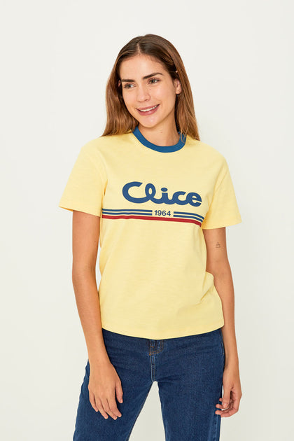 Women's vintage logo T-shirt (Yellow)