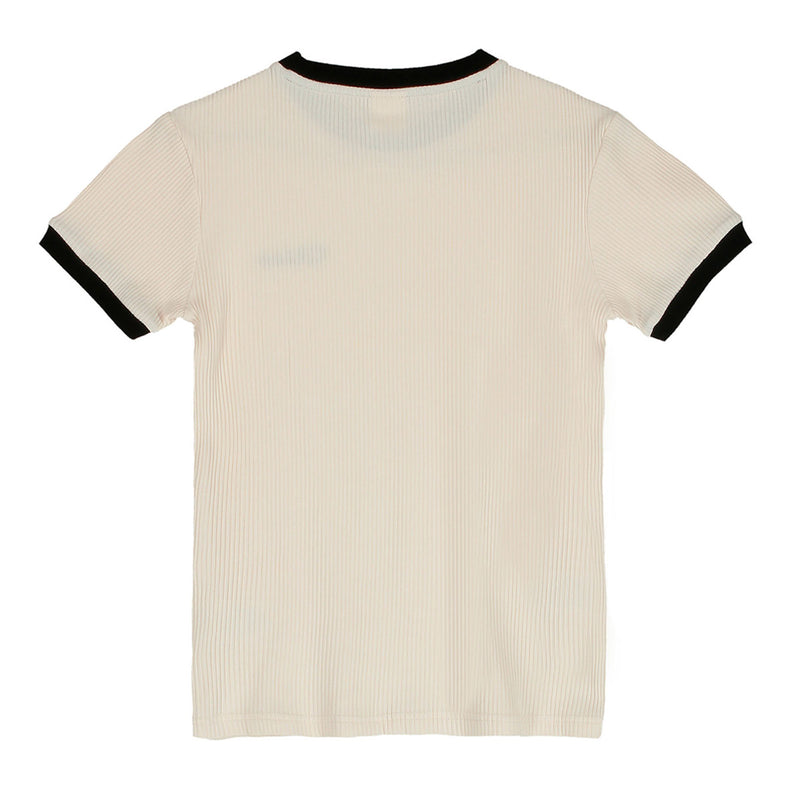 Women's ribbed T-shirt (Off White)