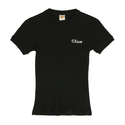 Ribbed T-shirt Woman (Black)
