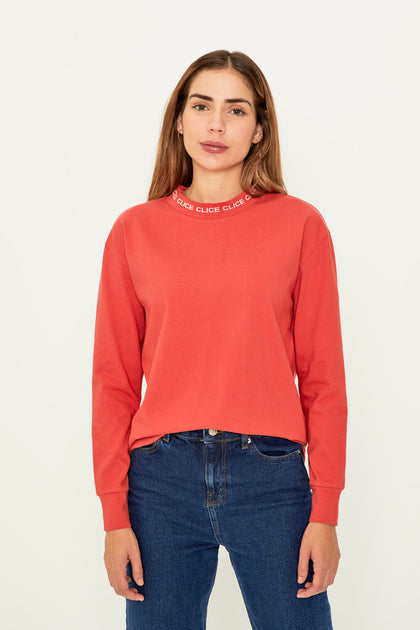 Women's collared T-shirt (Red)