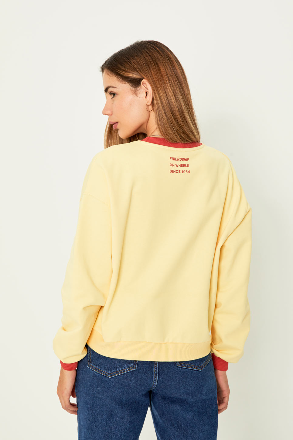 Women's vintage logo sweatshirt (Yellow)